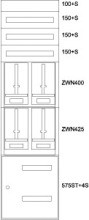 EATON BPZ-MES-STN-600/20-4Z-STW Zaehlerverteiler-Montageeinsatz ST