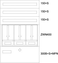 EATON BP-O-BN-800/12-3Z Zaehlerverteiler AP,3ZP,3NR,BEWAG,B800xH