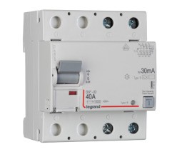 LEGRAND B, allstromsensitiv, für Wechsel-, pulsierende und glatte Gleichfehlerströme, nach VDE 0664-