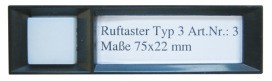 BTICINO 3 Ruftaster Gr/Kompl/S500 75X22