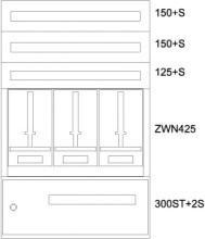 EATON BPZ-MES-STN-800/12-3Z Zaehlerverteiler-Montageeinsatz ST
