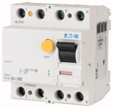 EATON AC Polzahl4Bemessungsspannung415 VBemessungsstrom63 ABemessungsfehlerstrom0,03 AMontageartD