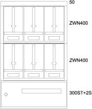 EATON BPZ-MES-STN-800/12-6Z-STW Zaehlerverteiler-Montageeinsatz ST