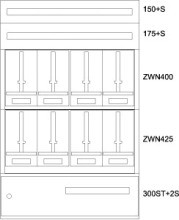 EATON BPZ-MES-STN-1000/15-8Z-STW Zaehlerverteiler-Montageeinsatz ST