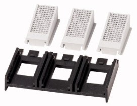 EATON enthält Teile für eine Schalterseite oben oder unten für 3- bzw. 4-polige Schalter. Erhöhu
