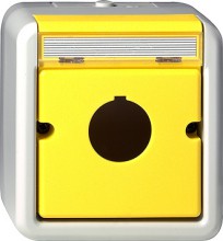 GIRA 027130 Gehaeuse Taster m.22,5mm WG AP grau