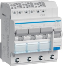 HAGER A QC. Fehlerstrom-Leitungsschutzschalter nach DIN VDE 0664-20 / EN61009-1 mit 3 x 1-poligem Le