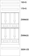 EATON BP-U-3S-KN-600/17-2Z Unterputz-Zaehlerverteiler K