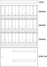 EATON BPZ-MES-STN-1200/20-15Z-STW Zaehlerverteiler-Montageeinsatz ST