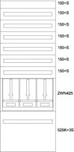 EATON BP-U-3S-KN-800/20-3Z Unterputz-Zaehlerverteiler K