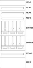 EATON BPZ-MES-VN-800/20-6Z Zaehlerverteiler-Montageeinsatz V