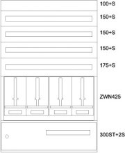 EATON BP-U-3S-STN-1000/15-4Z-STG Unterputz-Zaehlerverteiler ST