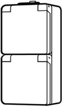 JUNG 622WW chuko-Steckdose 2-fach