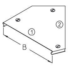 DIETZEL RBDR45 10S Rinnenbogendeckel m.Riegel svz. B=0,1m