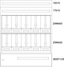 EATON BPZ-MES-STN-1200/15-10Z-STW Zaehlerverteiler-Montageeinsatz ST