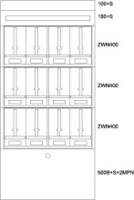 EATON BPZ-MES-BN-1000/20-12Z-N Zaehlerverteiler-Montageeinsatz BL