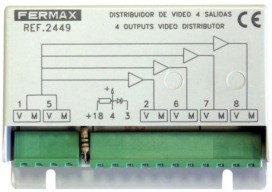 FERMAX F2449 Koax-Video-Verteiler 4 Ausgaenge für 4 Monitore