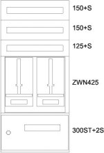 EATON BPZ-MES-STN-600/12-2Z Zaehlerverteiler-Montageeinsatz ST