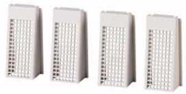 EATON enthält Teile für eine Schalterseite oben oder unten für 3- bzw. 4-polige Schalter. Erhöhu