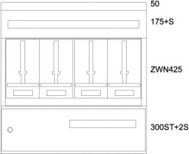 EATON BPZ-MES-STN-1000/10-4Z-STW Zaehlerverteiler-Montageeinsatz ST