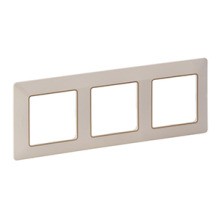 LEGRAND 754063 Vlife 3Fach Rahmen Mw/Gold