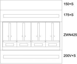 EATON BP-U-3S-VN-1000/10-4Z Unterputz-Zaehlerverteiler V