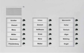 TCS PUK18/3-EN Audio Außenstation Puk 18 Tasten 3-Spaltig UP Silber