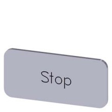 SIEMENS CP 3SU1900-0AC81-0DS0 Bezeichnungsschild Beschriftung: Stop