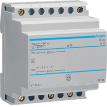 HAGER ST312 cherheitstrafo 12V/2,08A o,24V/1,04A