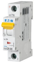 EATON PLS6-C25-DC-MW LS 25A/1-pol/C DC 6kA