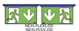 EATON NEXITECH LED PANEL 30 D-D ISO EN1838 Piktogramm Scheibe Unten/Unten ISO7010 D