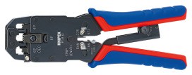 KNIPEX RJ 10 (7,65 mm breit) Crimpzange f.Westernst. brüniert 200mm