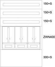 EATON BPZ-MES-NN-800/12-3Z Zaehlerverteiler-Montageeinsatz NOE