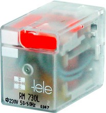 TELE-HAASE RM 524.02L-N Miniaturrelais, 24VAC, 4 Wechsler, LED, Hartvergoldung