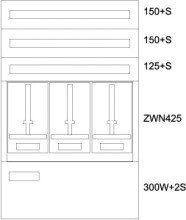 EATON BP-U-3S-WN-800/12-3Z Unterputz-Zaehlerverteiler Wien