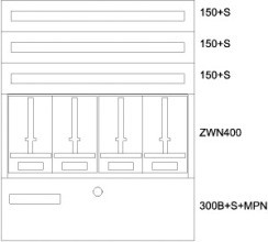 EATON BP-O-BN-1000/12-4Z Aufputz-Zaehlerverteiler BL