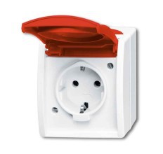 BUSCH&JAEGER 20 EW/DVN-54 AP Schuko-STDWN rot 20 EW/DVN-54