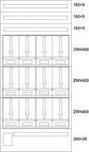 EATON BP-U-3S-EN-1000/20-12Z Unterputz-Zaehlerverteiler OOE, S