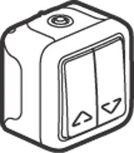 LEGRAND 069769 FRAP Jalousietaster 1-Pol. Ws