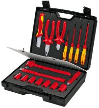 KNIPEX 98 99 11 Kompaktkoffer 17-tlg m.Sicherheitswerk.