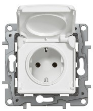 LEGRAND 664532 Schuko-Steckdose mit Klappdeckel mit Spr