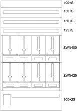 EATON BP-U-3S-EN-1000/17-8Z Unterputz-Zaehlerverteiler OOE, S