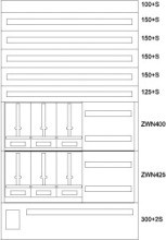 EATON BPZ-MES-EN-1200/20-DRS-6Z-L Zaehlerverteiler-Montageeinsatz OOE, S