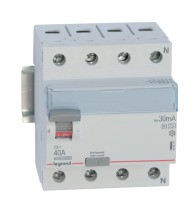 LEGRAND A-G, für Wechsel- und pulsierende Gleichfehlerströme. Nach VDE 0664-10, EN 61008-1, kurzzeit