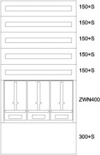 EATON BPZ-MES-NN-800/15-3Z Zaehlerverteiler-Montageeinsatz NOE