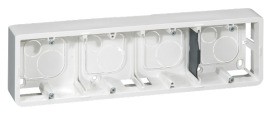 LEGRAND 080284 MSC AP-Gehaeuse 4x2mod horiz. weiss