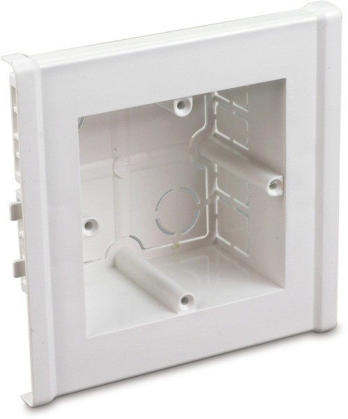 DIETZEL MEDE 60/100 WS Einbaudose, 102x100x40 mm, mit beidseitiger Doppelkupplung, für MAK, weiß