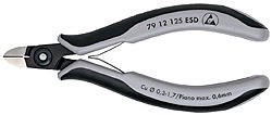 KNIPEX 79 12 125 ESD Praezisions-Elektronik-Seitenschneider E