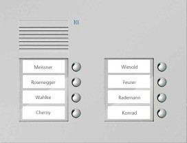 TCS PUK08/2-EN Audio Außenstation Puk 8 Tasten 2-Spaltig UP Silber