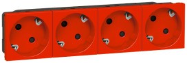 LEGRAND 077274 MSC SDO 4f-Schuko 45G 8mod rot
